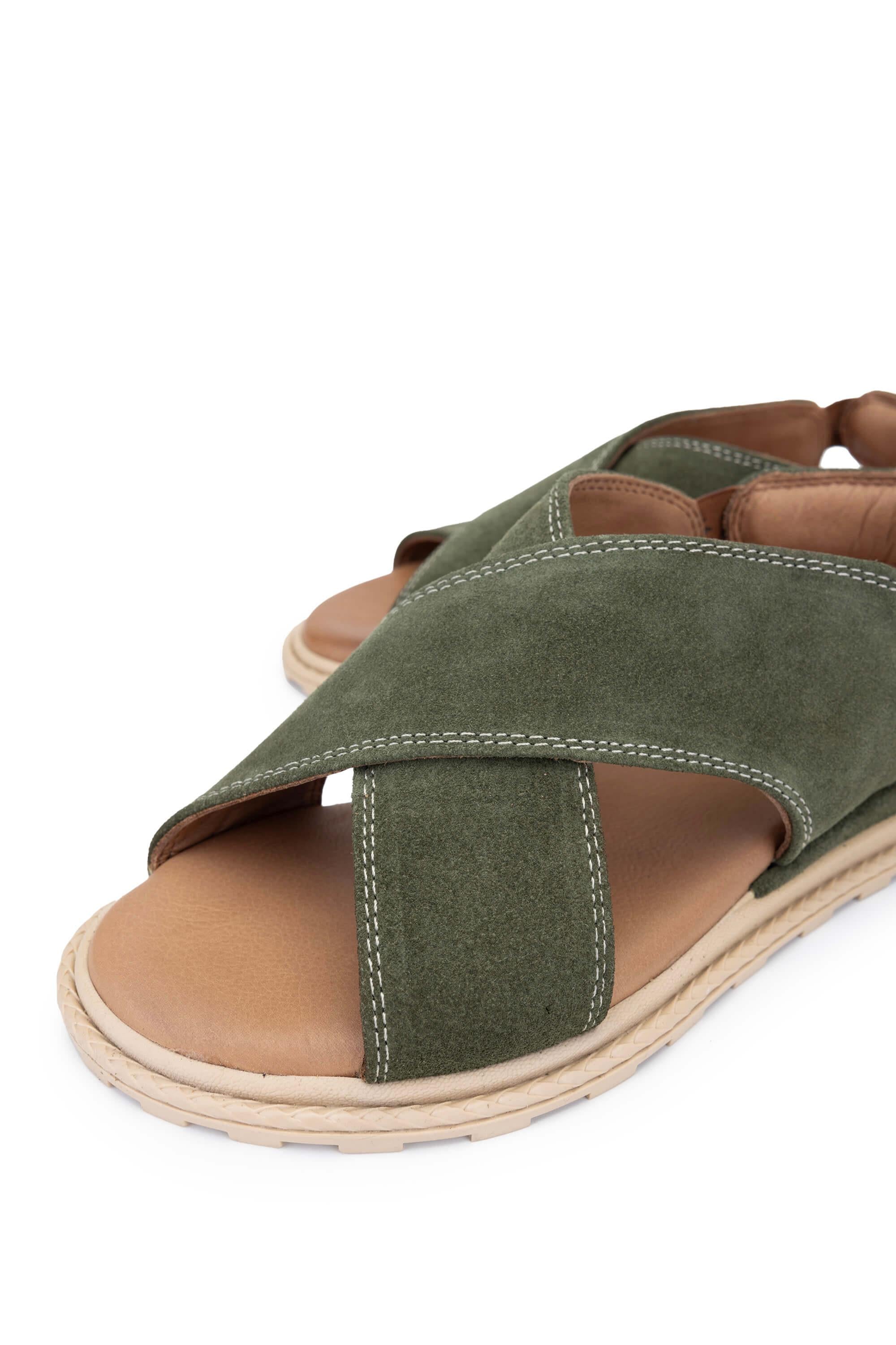 Tamer Tanca Bej Tamer Tanca Vegan Kadın Düz Sandalet