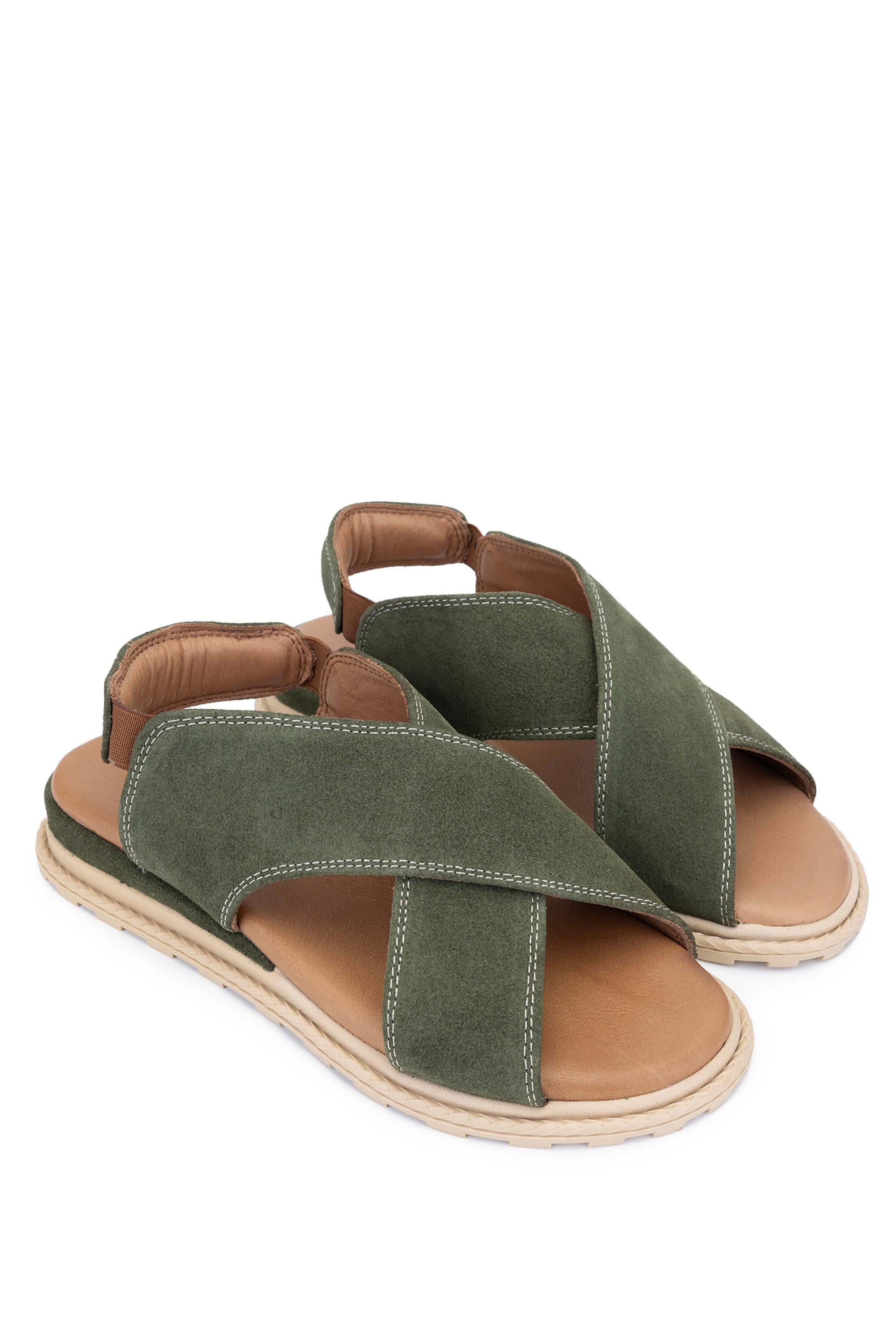 Tamer Tanca Bej Tamer Tanca Vegan Kadın Düz Sandalet