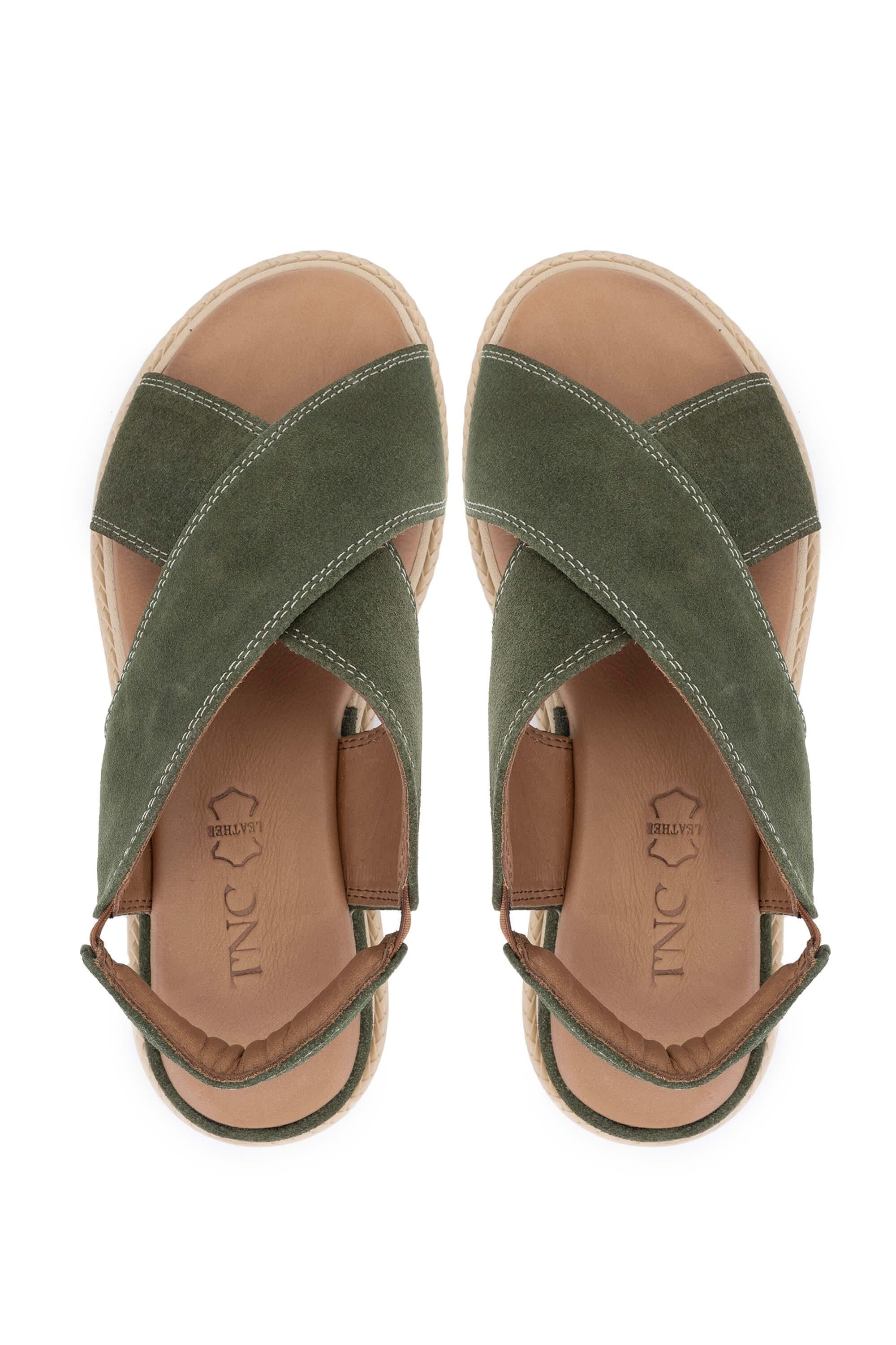 Tamer Tanca Bej Tamer Tanca Vegan Kadın Düz Sandalet