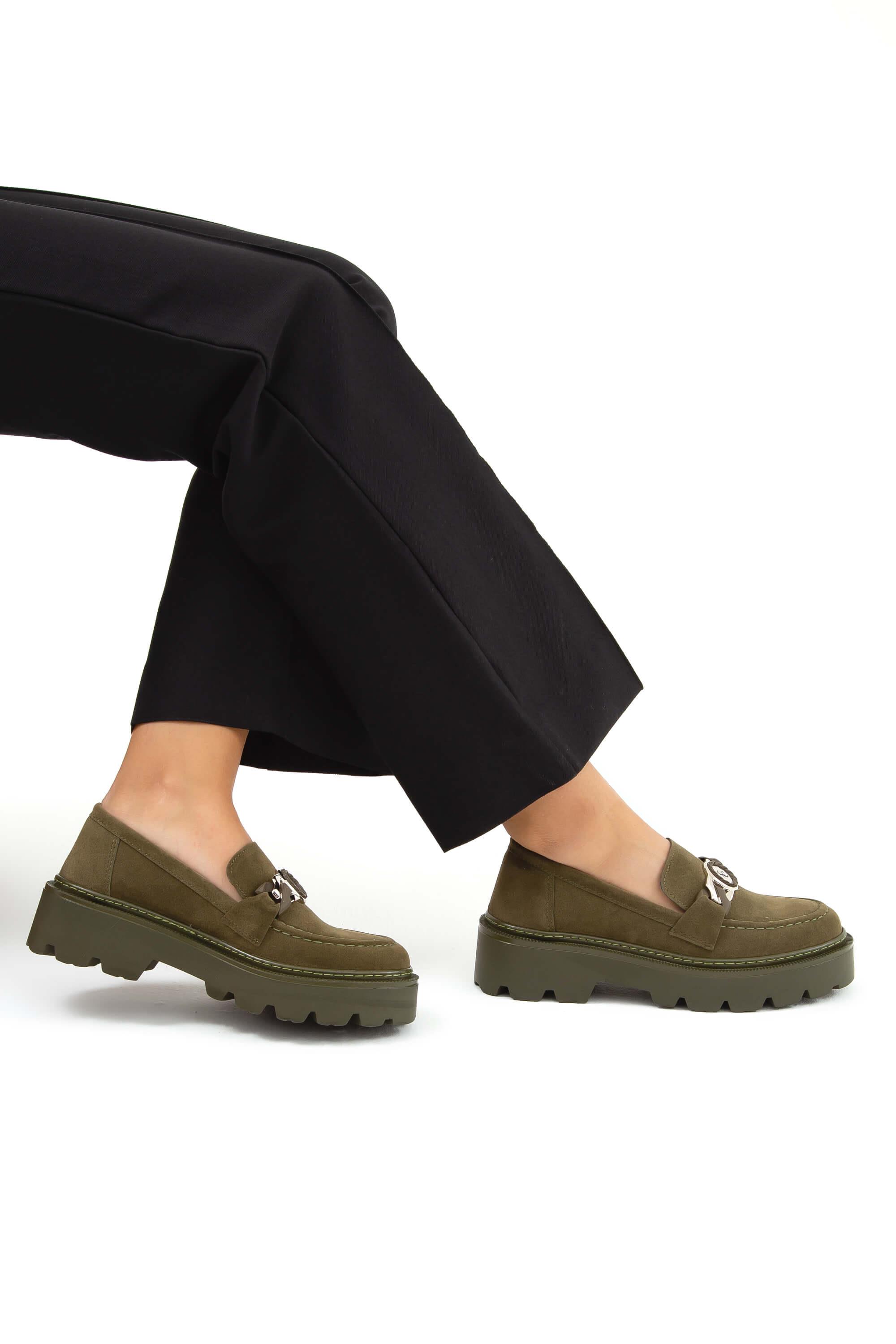 Tamer Tanca Vizon Süet Tamer Tanca Vegan Kadın Loafer Ayakkabı