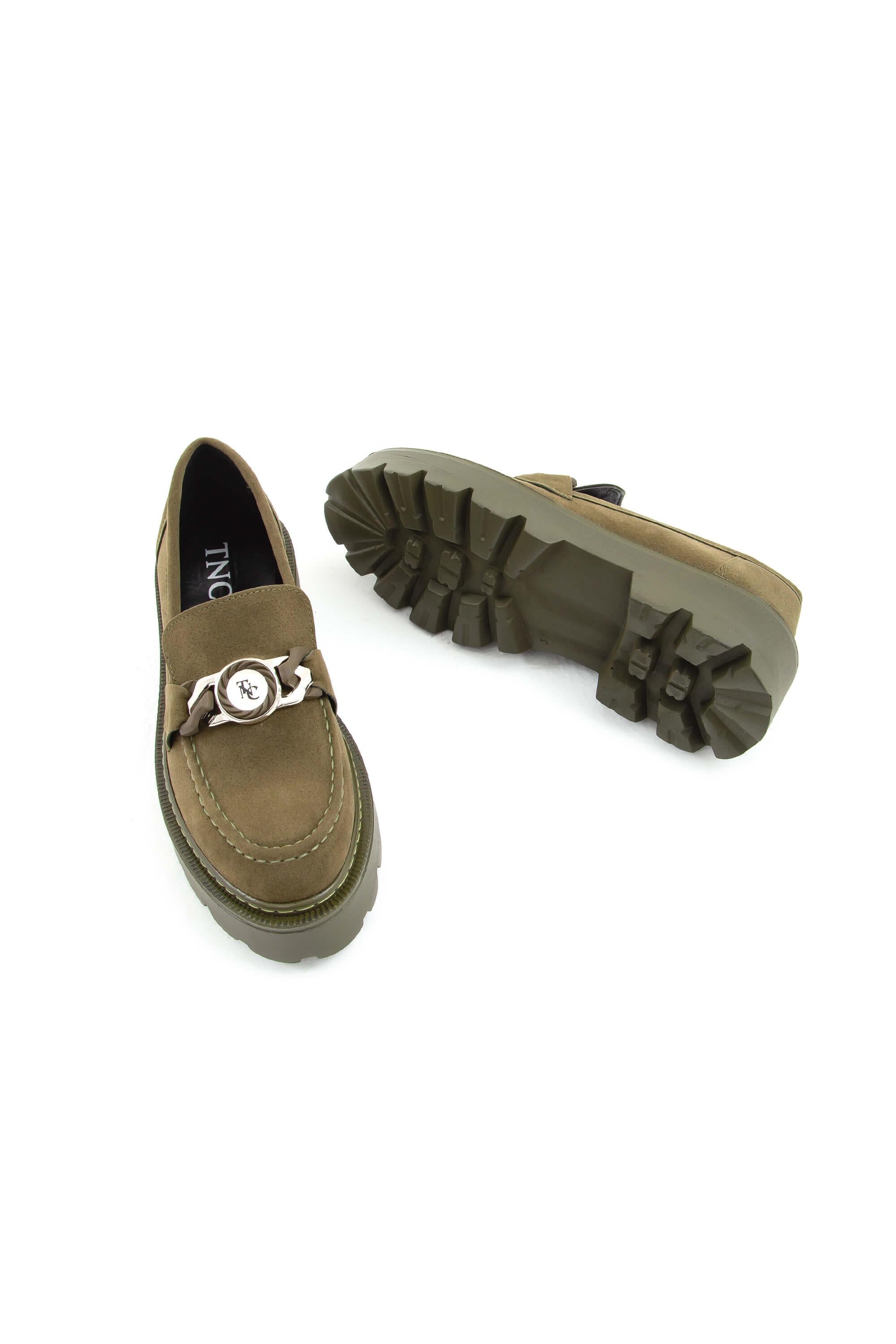 Tamer Tanca Vizon Süet Tamer Tanca Vegan Kadın Loafer Ayakkabı