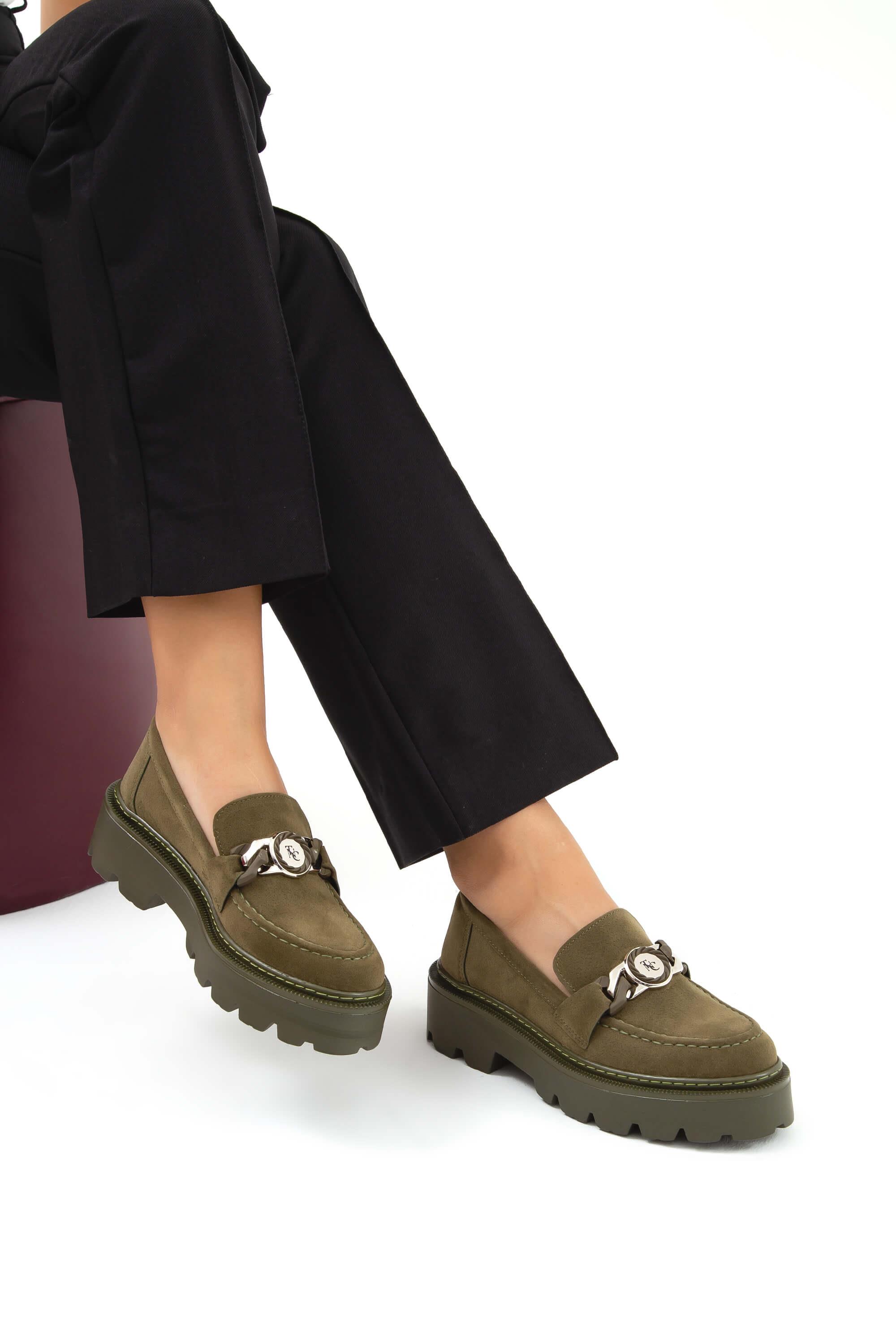 Tamer Tanca Vizon Süet Tamer Tanca Vegan Kadın Loafer Ayakkabı