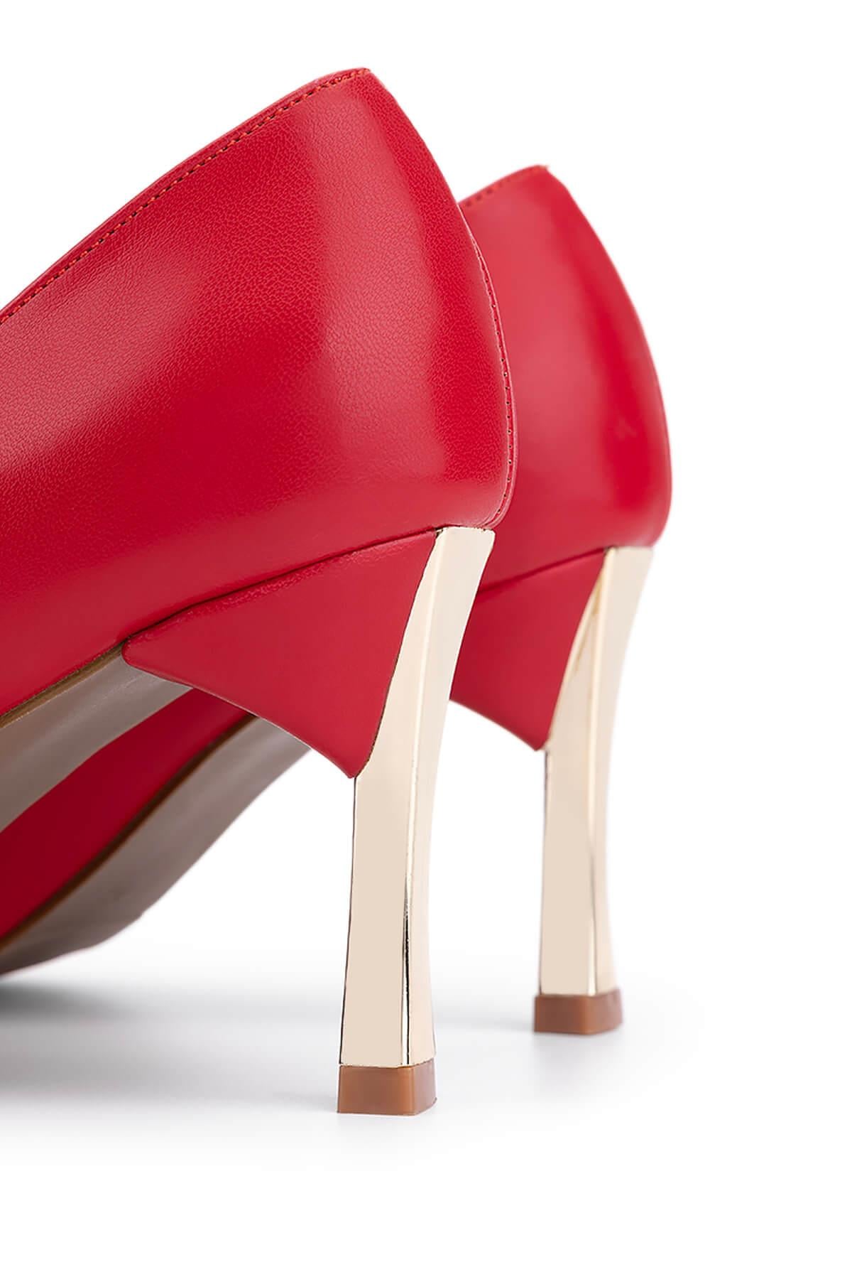 Tamer Tanca Bej Tamer Tanca Vegan Kadın Stiletto Ayakkabı