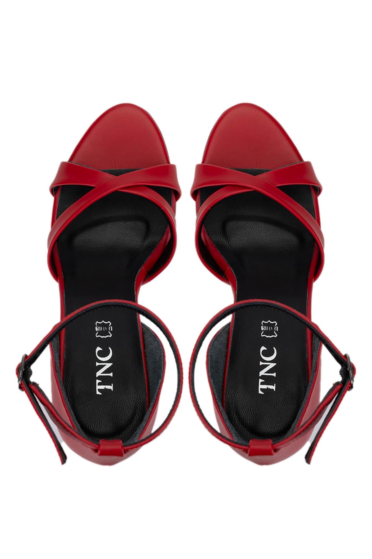 Tamer Tanca Kırmızı Tamer Tanca Vegan Kadın Topuklu Ayakkabı
