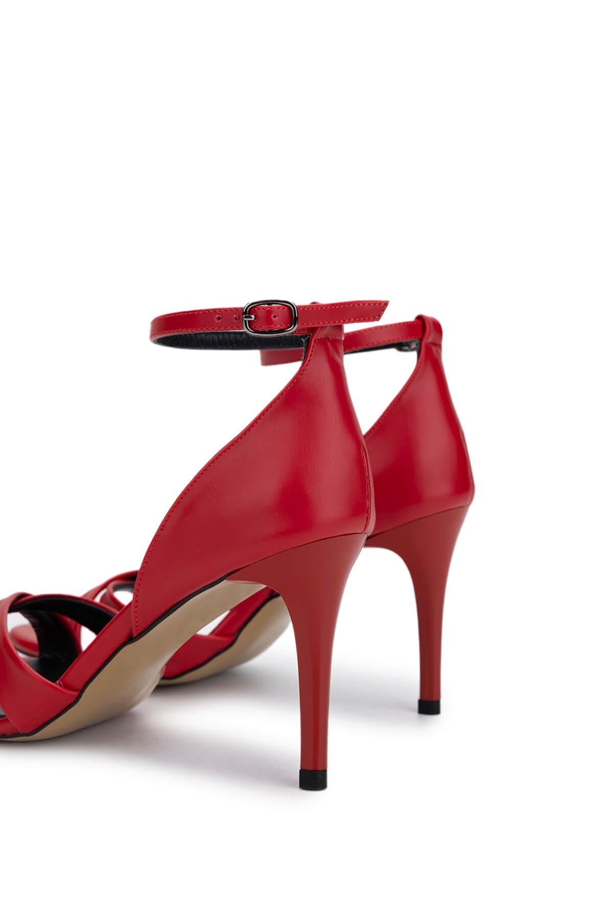 Tamer Tanca Kırmızı Tamer Tanca Vegan Kadın Topuklu Ayakkabı