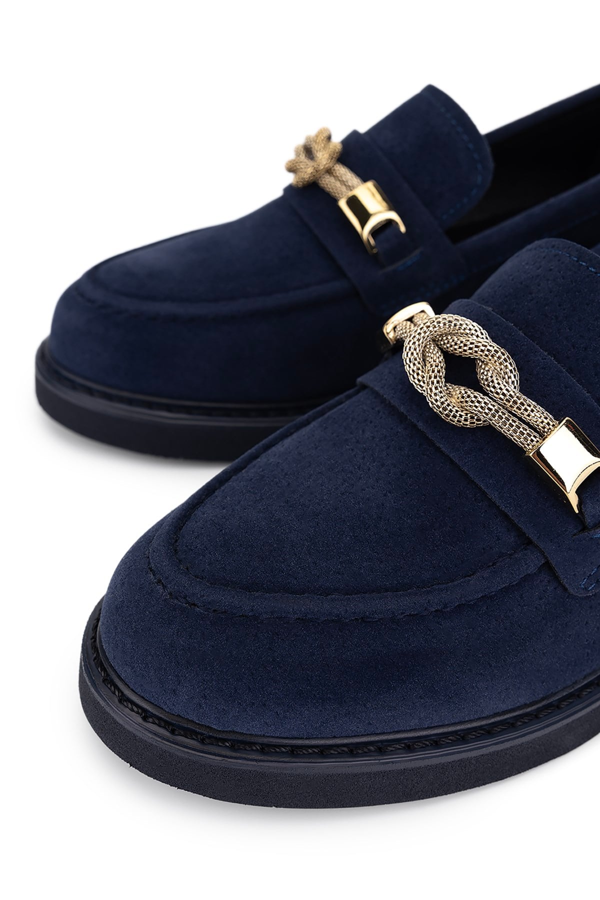 Tamer Tanca Siyah Süet Tamer Tanca Vegan Kadın Loafer Ayakkabı