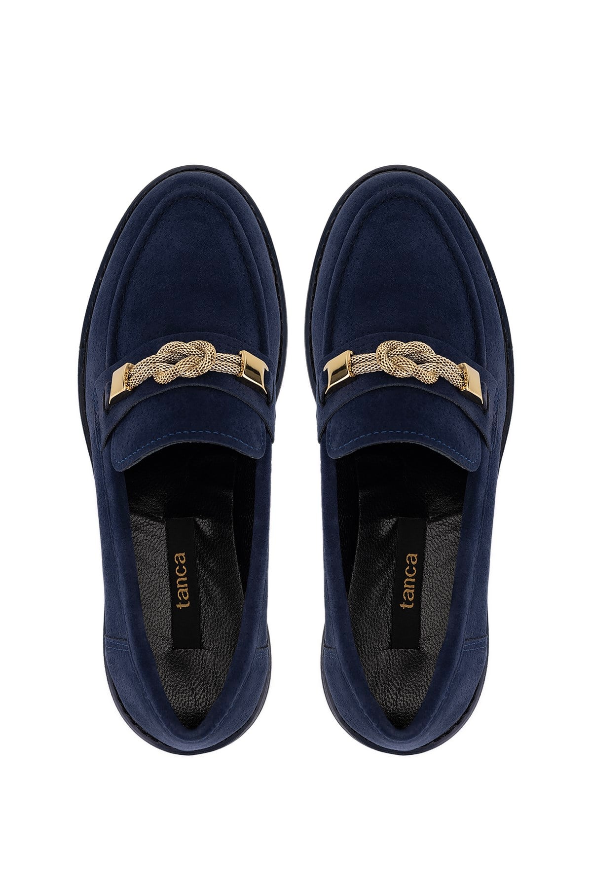 Tamer Tanca Siyah Süet Tamer Tanca Vegan Kadın Loafer Ayakkabı