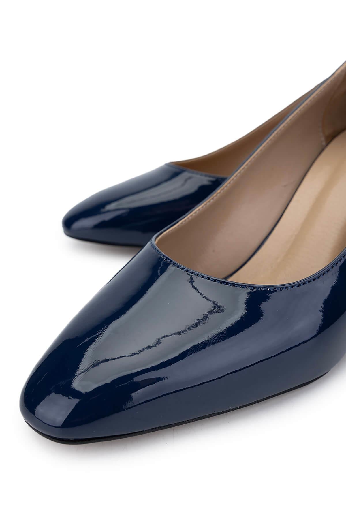 Tamer Tanca Lacivert Tamer Tanca Vegan Kadın Topuklu Ayakkabı