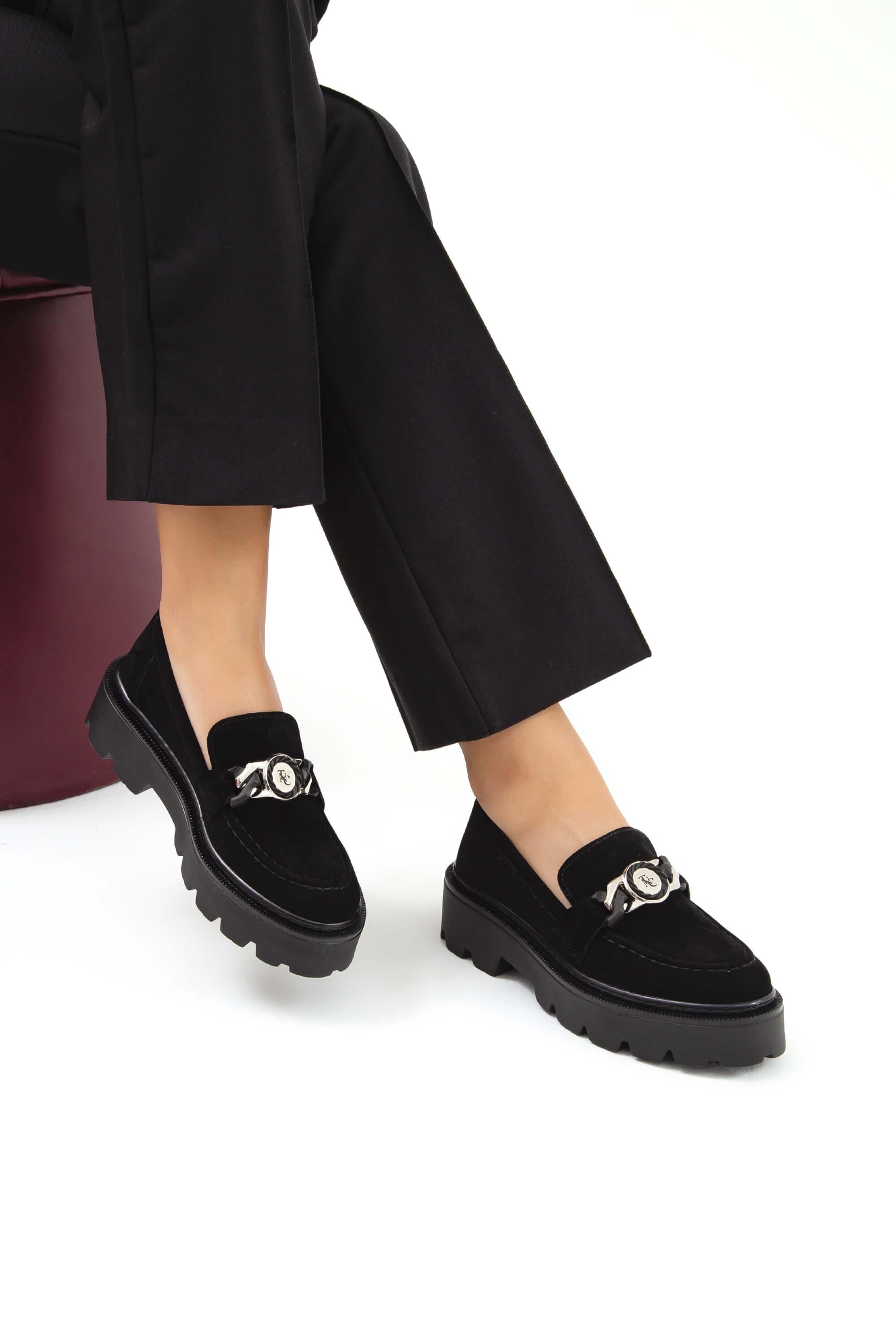 Tamer Tanca Vizon Süet Tamer Tanca Vegan Kadın Loafer Ayakkabı