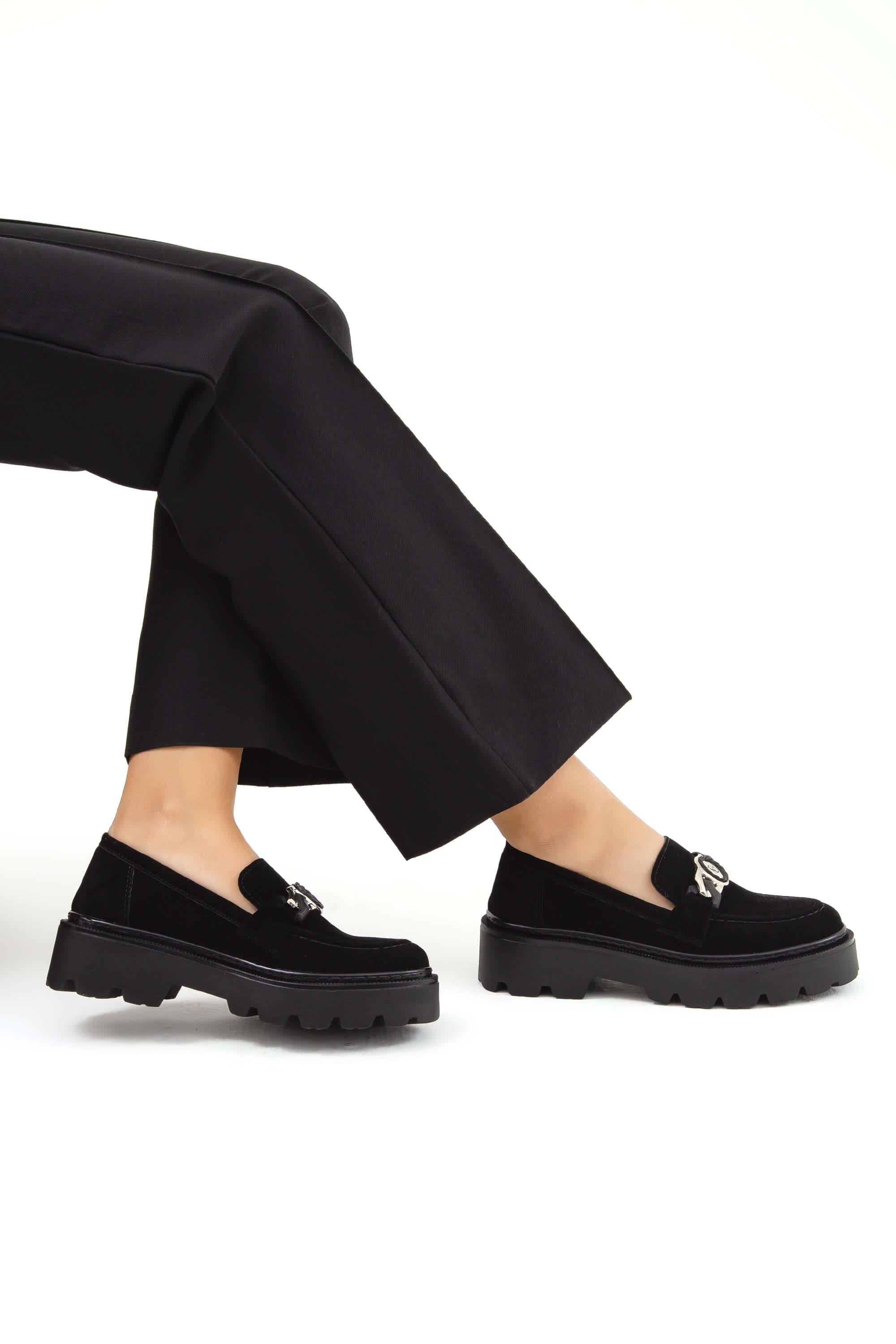 Tamer Tanca Vizon Süet Tamer Tanca Vegan Kadın Loafer Ayakkabı