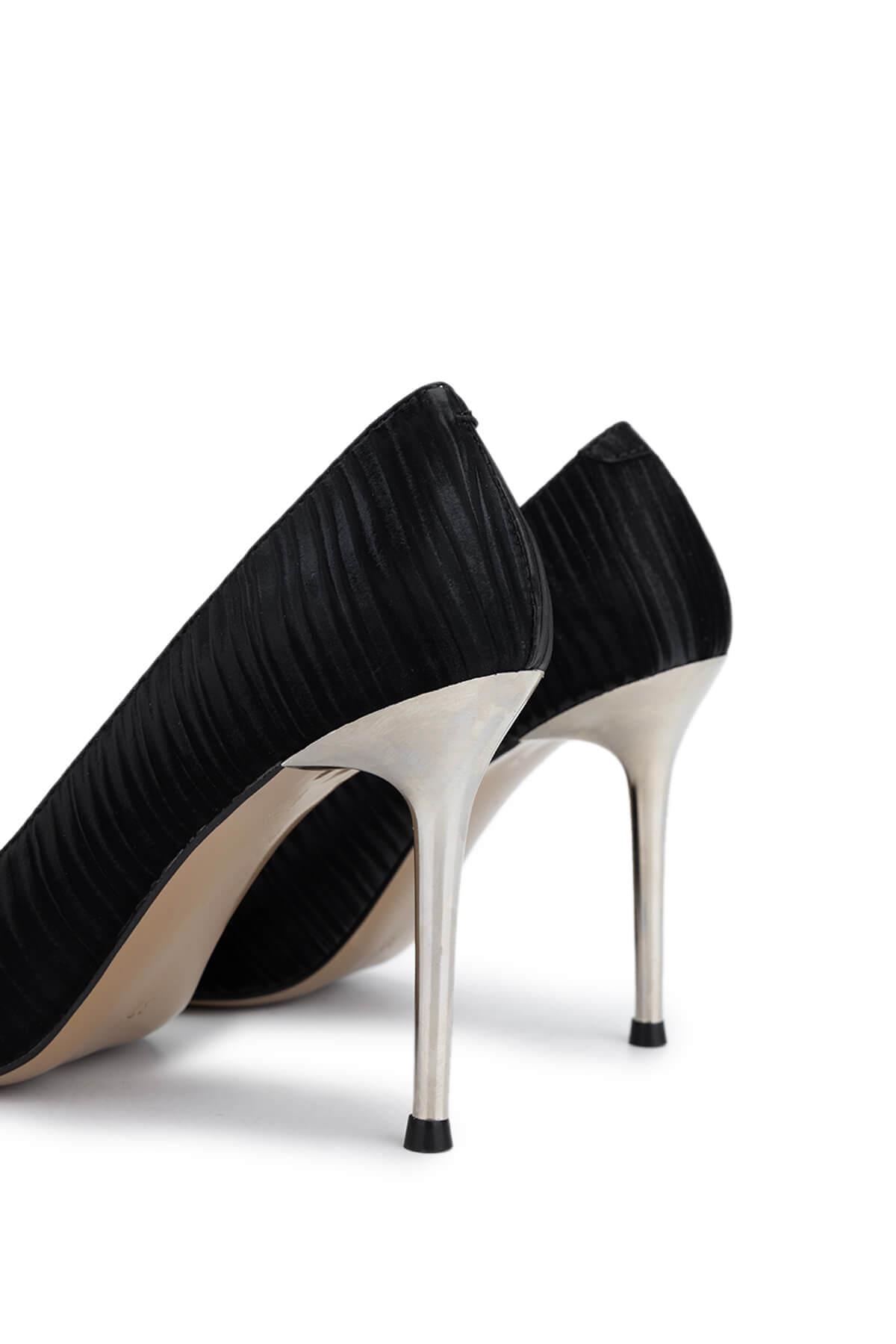 Tamer Tanca Antrasit Tamer Tanca Vegan Kadın Topuklu Ayakkabı