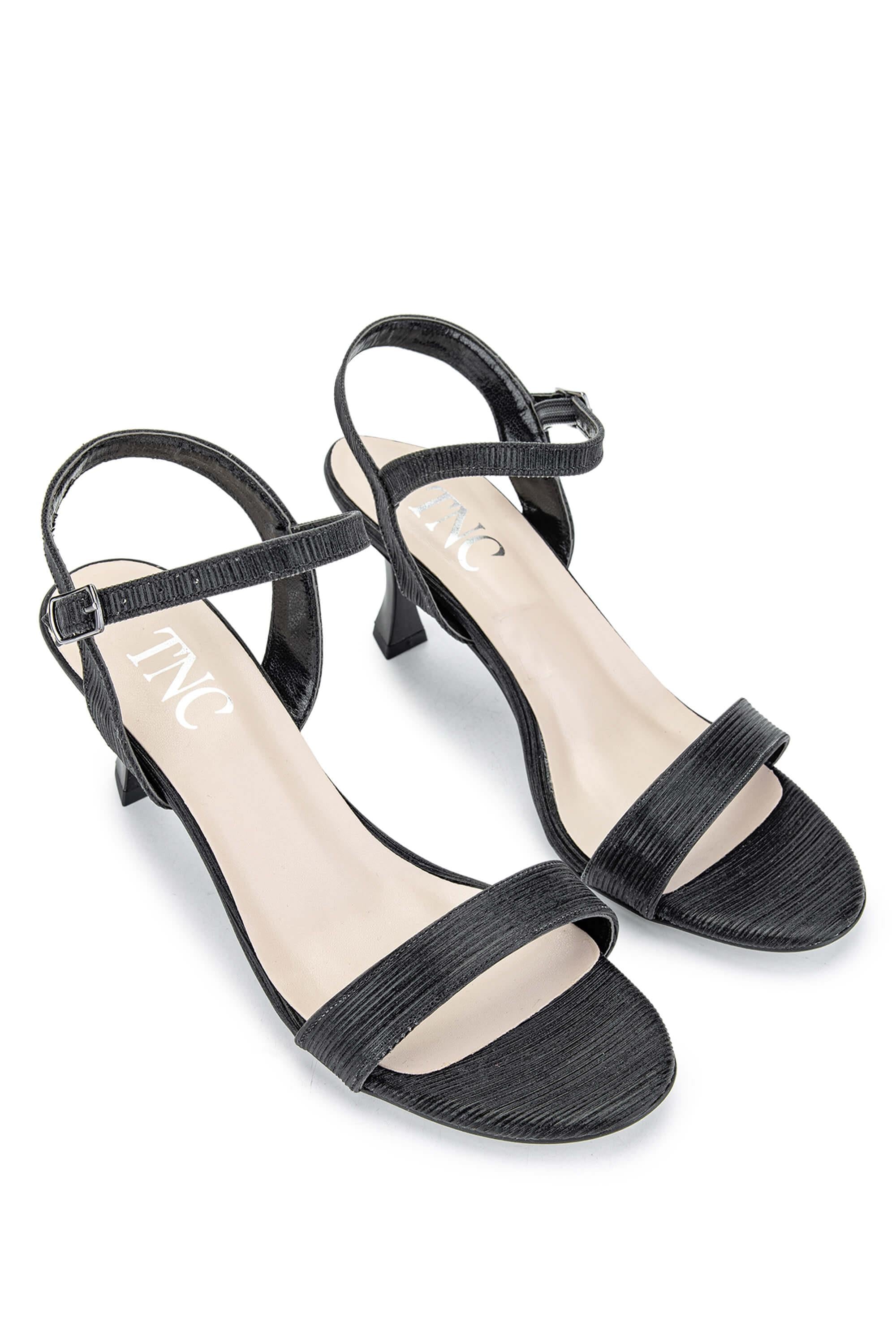 Tamer Tanca Yeşil Tamer Tanca Vegan Kadın Topuklu Sandalet