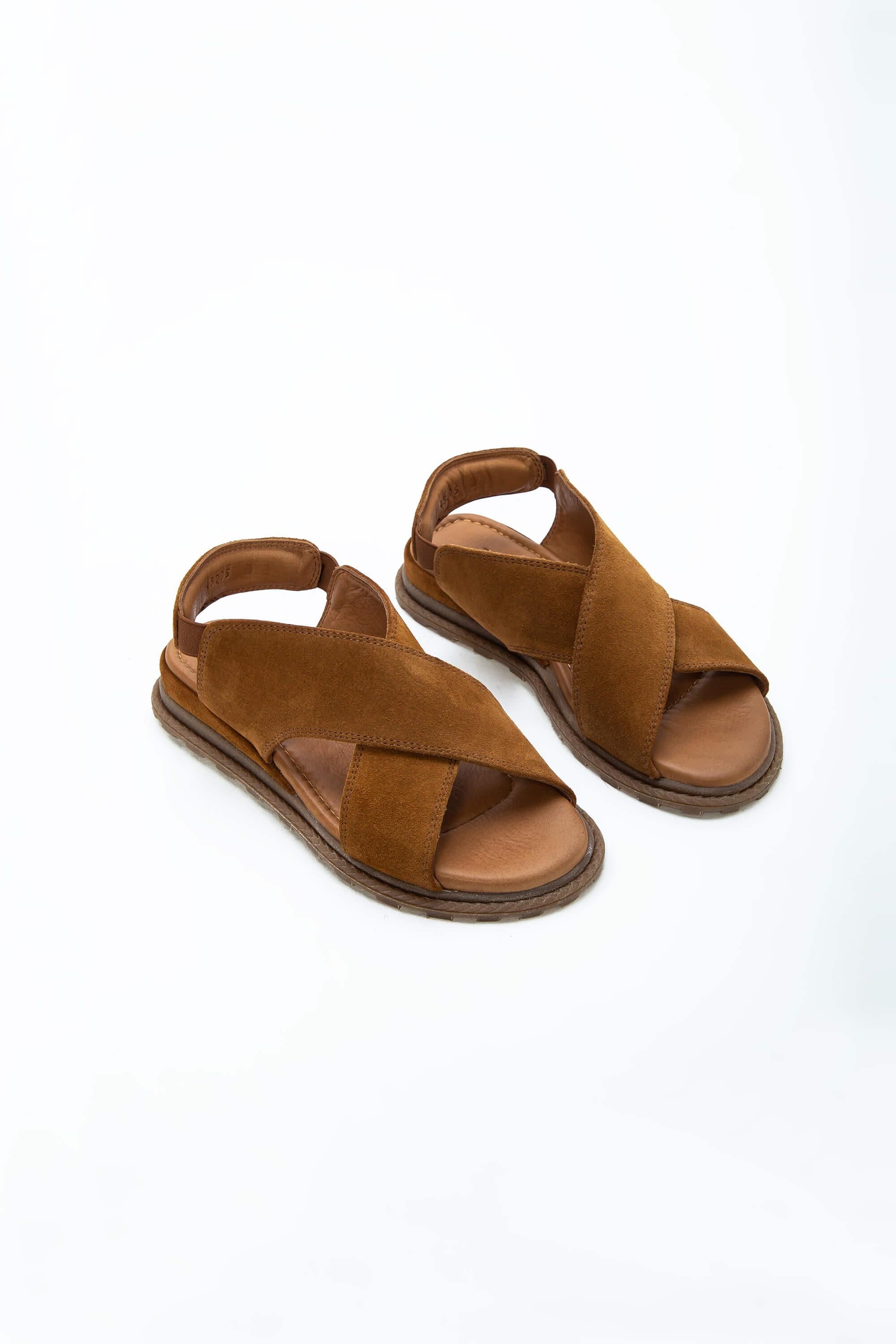 Tamer Tanca Bej Tamer Tanca Vegan Kadın Düz Sandalet