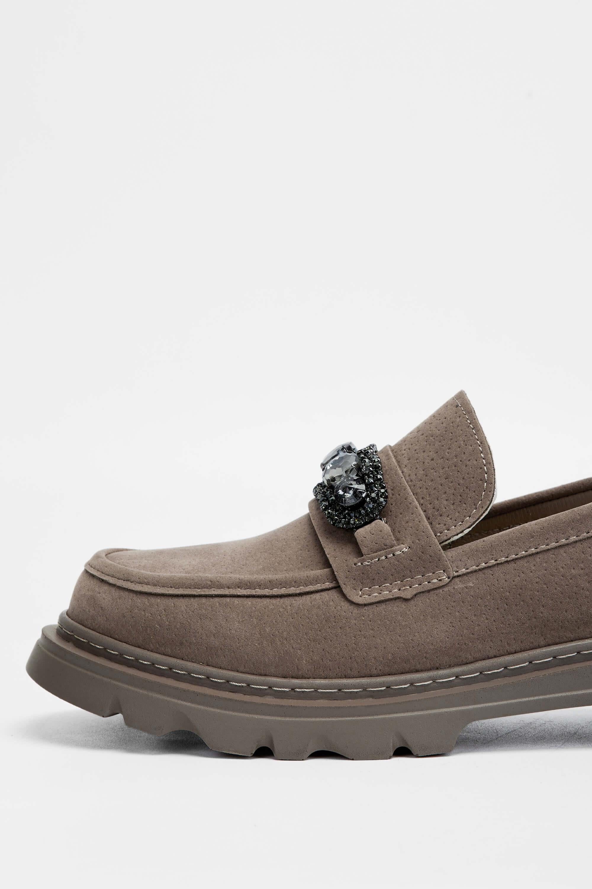 Tamer Tanca Siyah Süet Tamer Tanca Vegan Kadın Loafer Ayakkabı