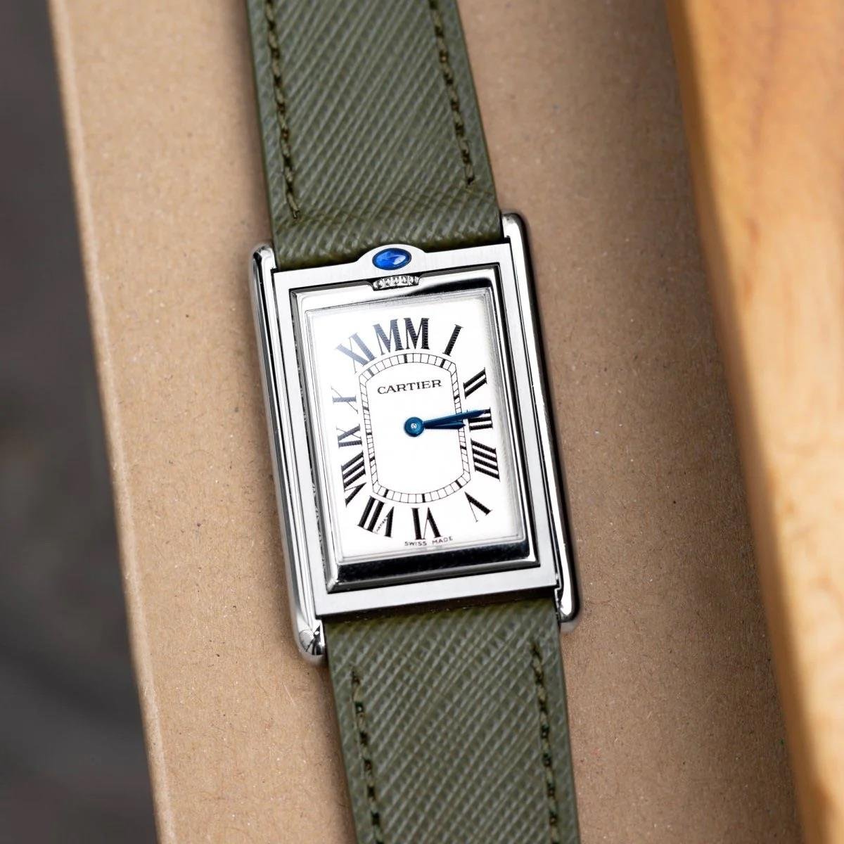 Military Green Saffiano Saat Kayışı