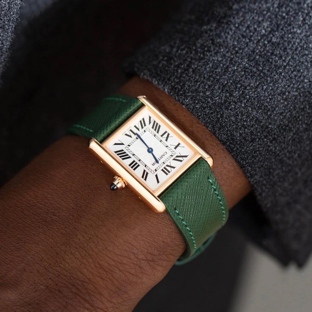 Racing Green Saffiano Saat Kayışı