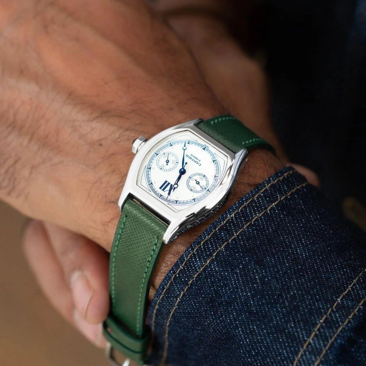 Racing Green Saffiano Saat Kayışı