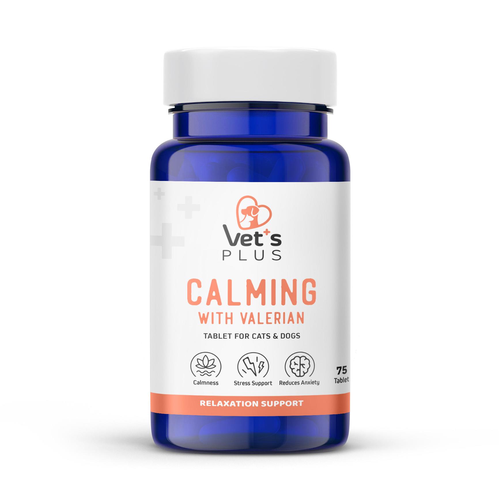Vet's Plus Calming Kedi ve Köpekler İçin Sakinleştirici Tablet (75'li)