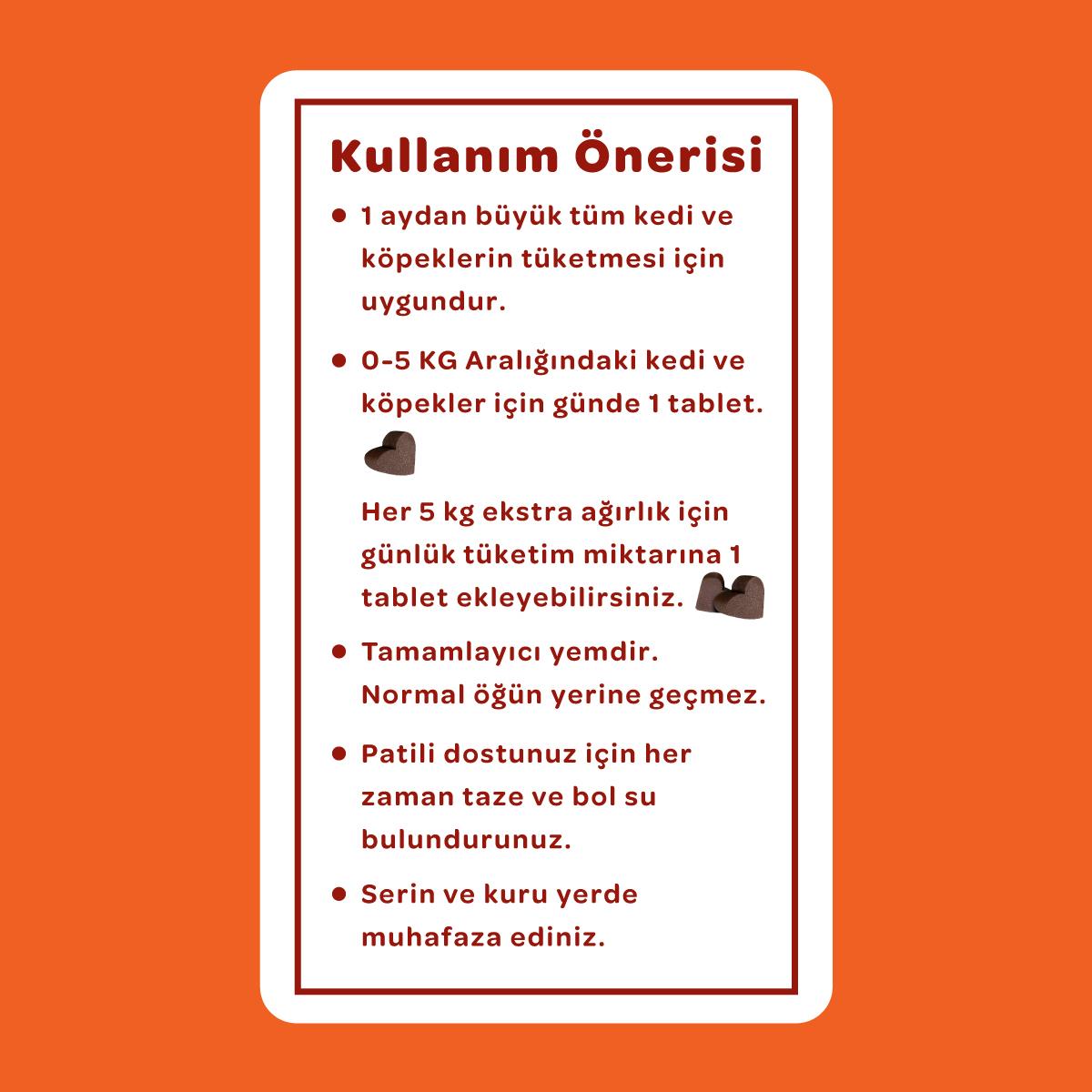 Vet's Plus Multi-Vitamin Kedi ve Köpekler İçin Spirulinalı Vitamin Çiğnenebilir Tablet (60'lı)