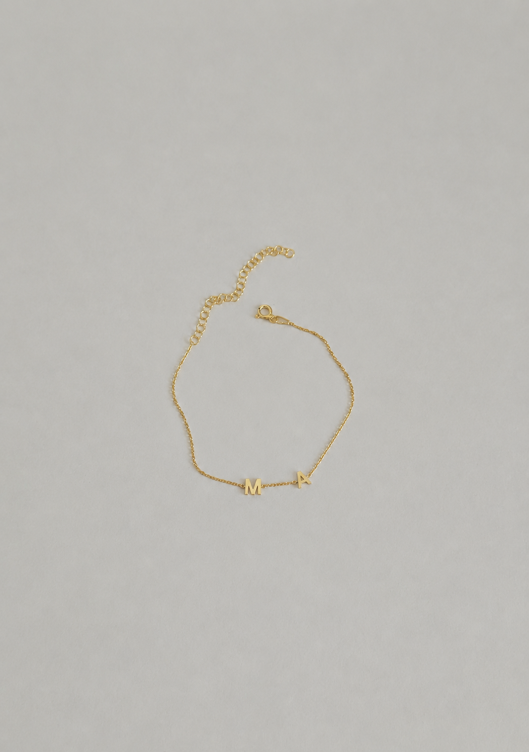 925 Gümüş | 2 Harfli Minimal Bileklik
