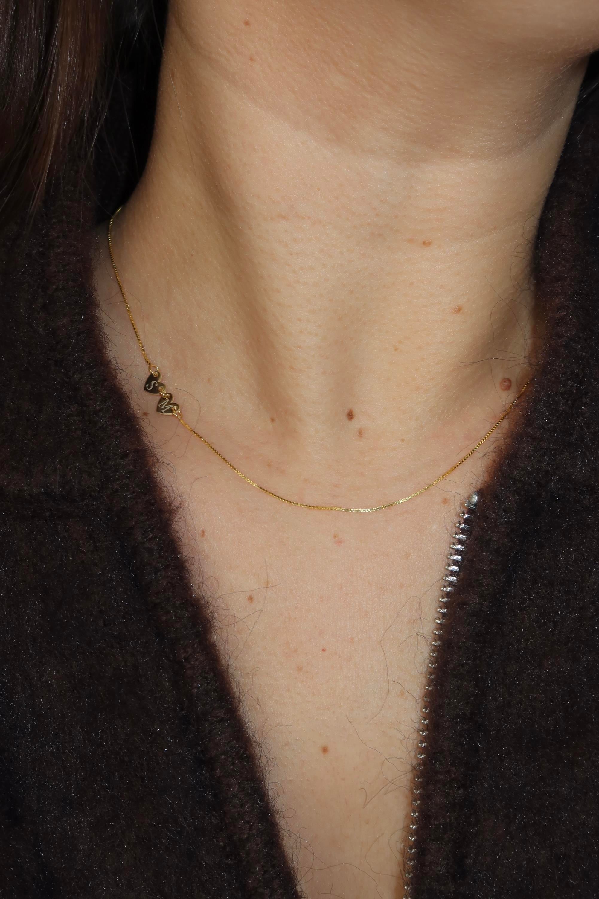 925 Gümüş | Kalp Pullu 2 Harf Kolye