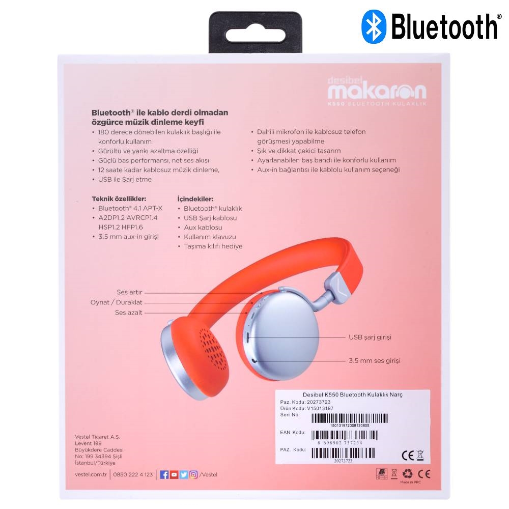 Desibel K550 Bluetooth Kulaklık NarÇ