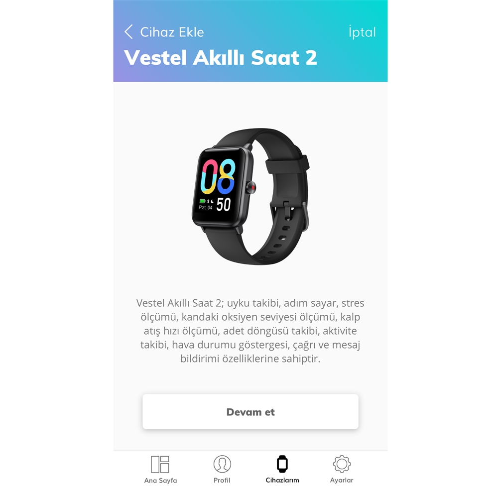VESTEL AKILLI SAAT 2 MAVİ