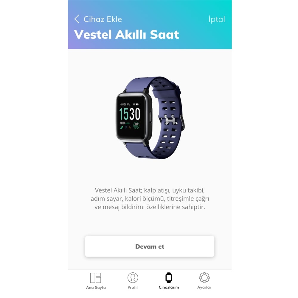 Vestel Akıllı Saat Mavi
