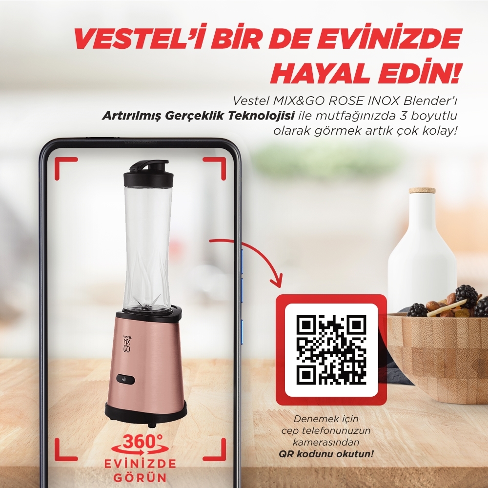 VESTEL MIX & GO ROSE INOX BLENDER