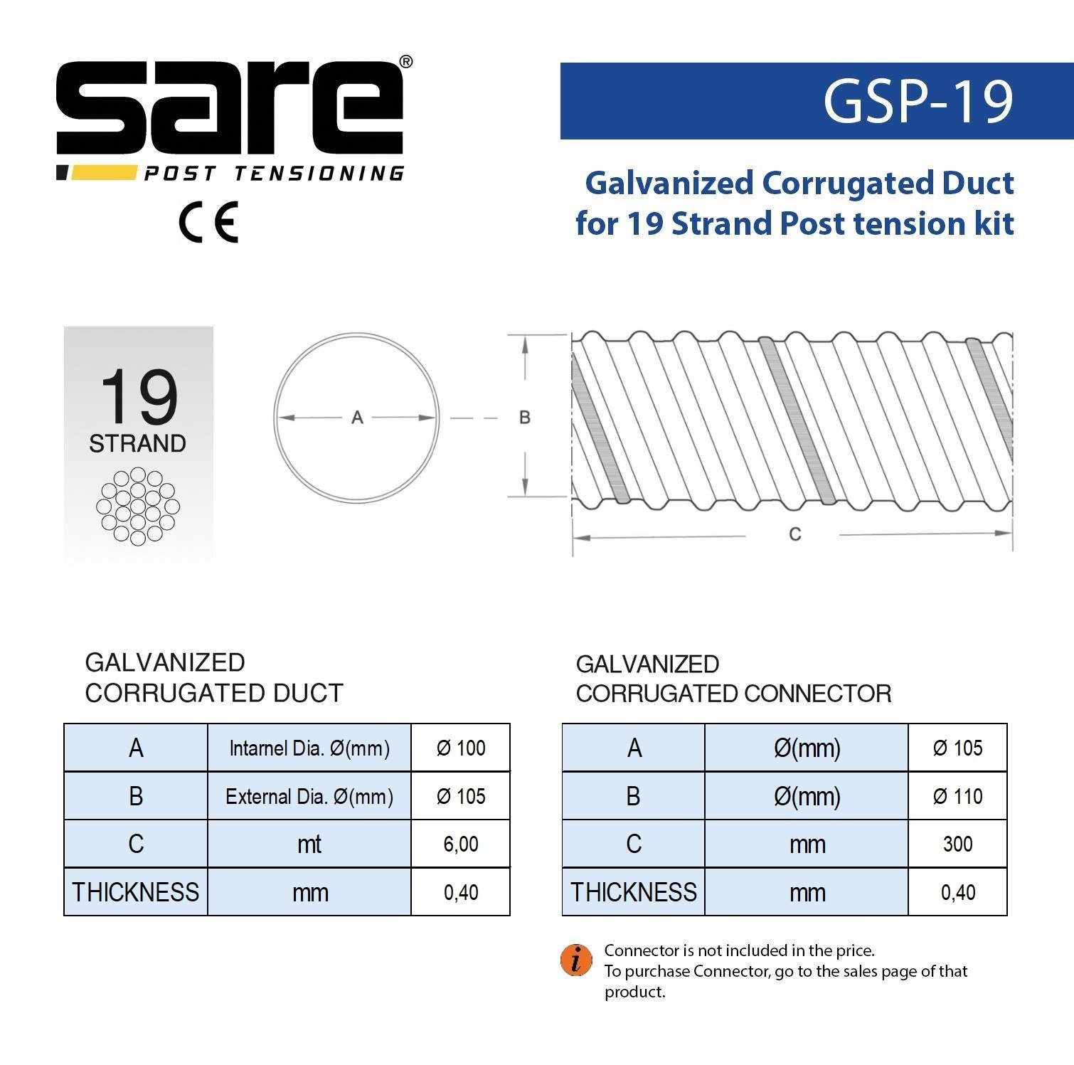 Galvanized Corrugated Duct 