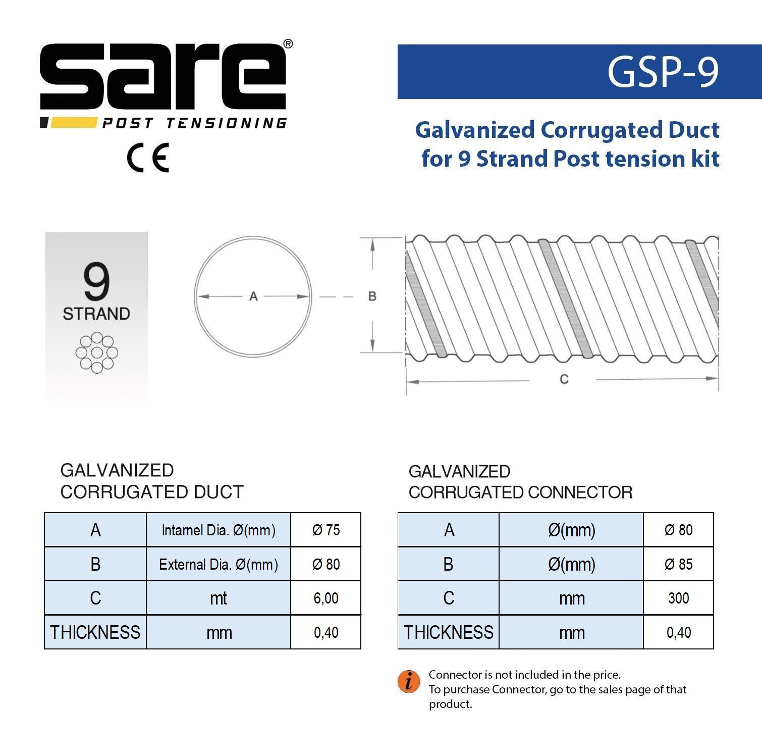 Galvanized Corrugated Duct 
