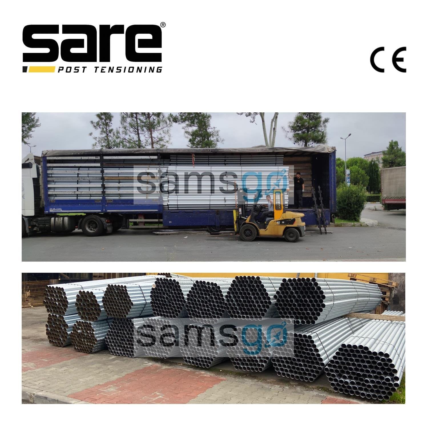 Galvanized Corrugated Connector - 0,40 / Length : 0,30 mt