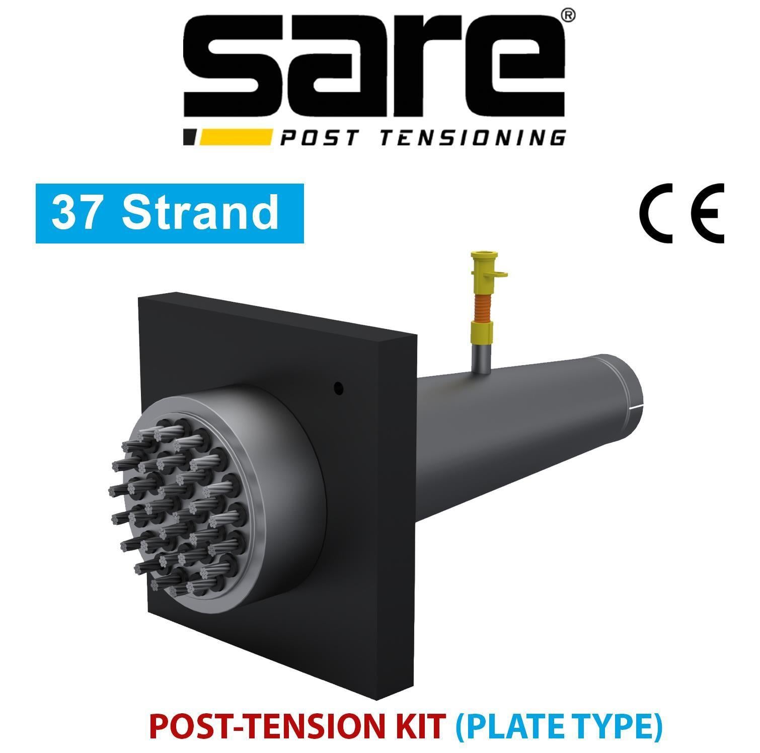37 Strand 855 kN Plate Type Post Tension Set