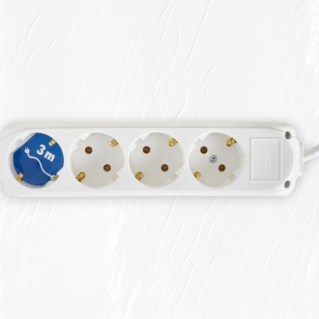 Almera 4'Lü Topraklı Grup Priz 3 mt