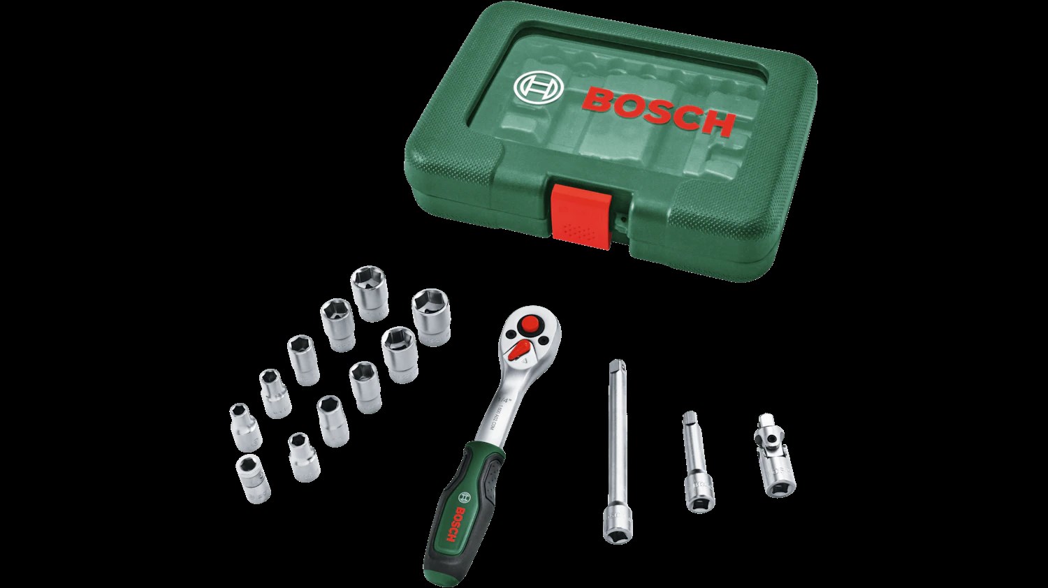 BOSCH 1/4'' Cırcır Lokma Takımı 15 Parça