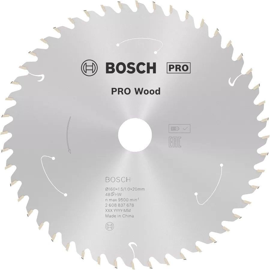 BOSCH 160x20x1,5 mm 48 Diş PRO Wood Ahşap Elmas Daire Testere Bıçağı