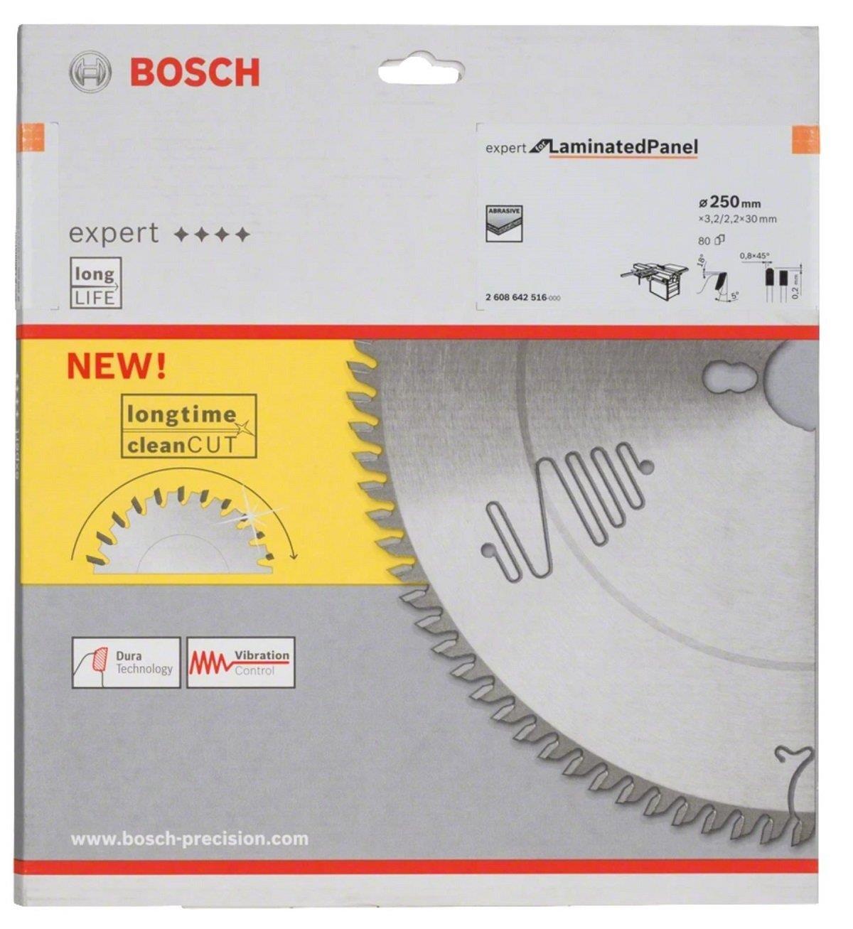 BOSCH Expert for Laminant 250x30x3,2 mm 80 Diş Elmas Daire Testere (2608642516)
