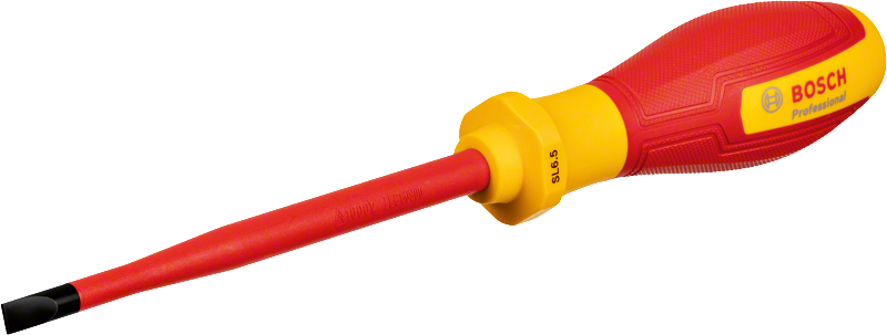 BOSCH Profesyonel İzoleli 1000 Volt 6.5 x 125 mm Düz Tornavida (1600A02NC4)