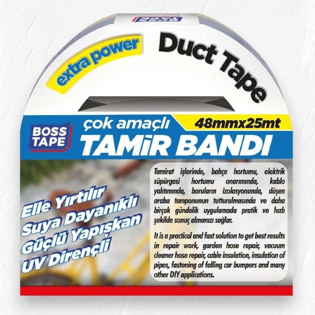 Boss Tape Duct Tape Tamir Bandı Gri 48mmx25mt