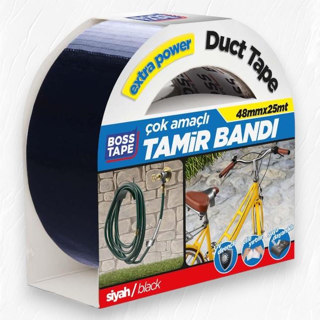 Boss Tape Duct Tape Tamir Bandı Siyah 48mmx25mt