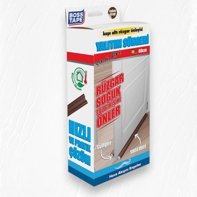Boss Tape Kapı Altı Yalıtım Süngeri Suni Deri 80cm Kahverengi