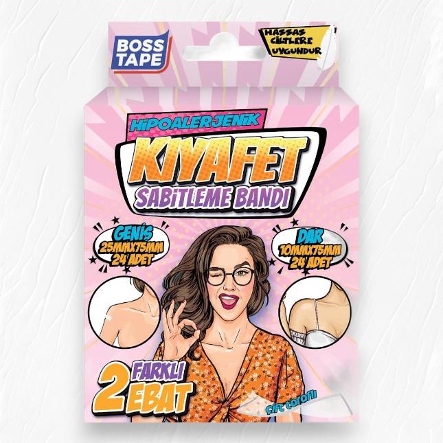 Boss Tape Kıyafet Sabitleme Dekolte Kapama Bandı 2 Ebatlı