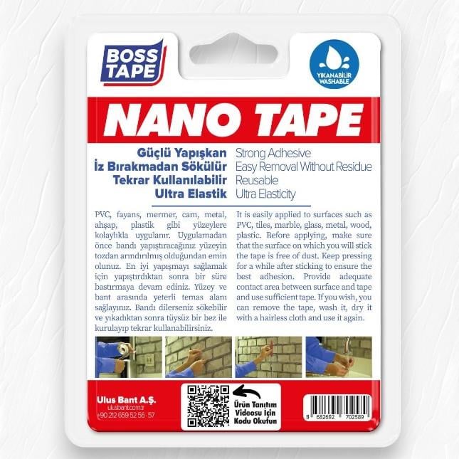 Boss Tape Nano Bant Magic Tape 19mm-1mt Şeffaf