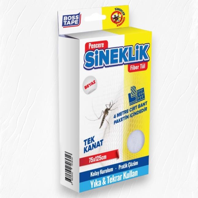 Boss Tape Pencere Cam Sineklik 75x125cm Cırt Bantlı