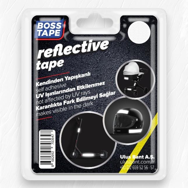 Boss Tape Reflektif Petekli Kedi Gözü Bant 35mm-1,5mt Beyaz