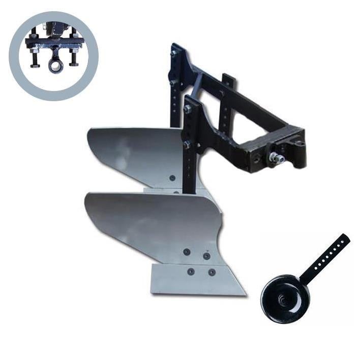 Büyük Aynalı Çiftli Çapa Pulluğu - Düz Bağlantılı