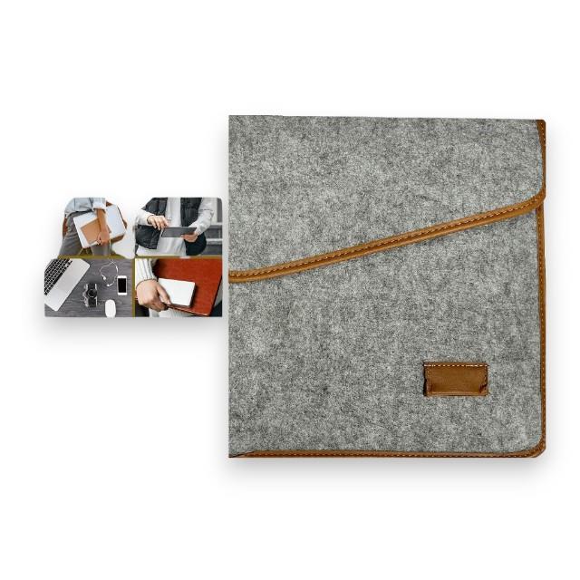 Casedress Keçe Laptop Çantası 27x40cm 15,6 inch Gri