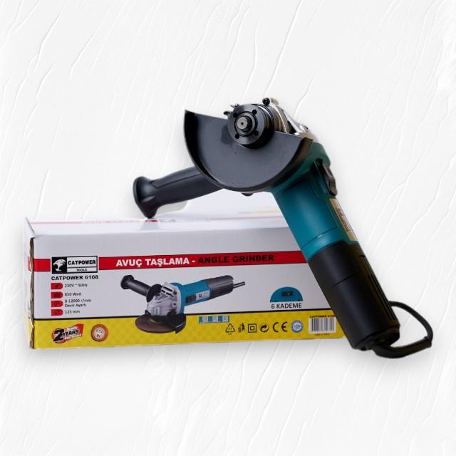 Catpower Avuç Taşlama Devir Ayarlı 125mm 850w Cat6108