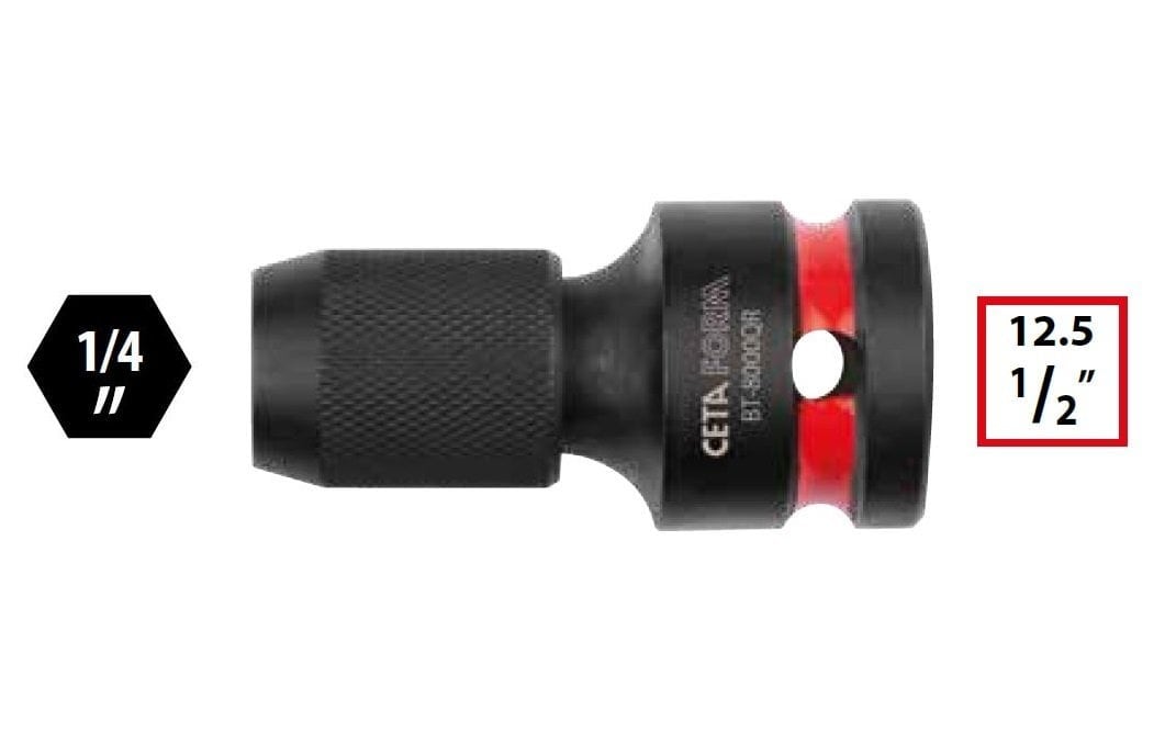 CETA-FORM BT/8006QR Lokmalı Bits Uç Adaptör Kilitli 1/2-1/4 (Torklu Makinalar için)