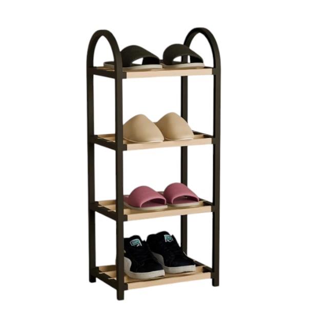 Chawood Midi Ahşap Çubuklu 4 Bölmeli Ayakkabılık Banyo DüzenleyiciRaf Ünitesi